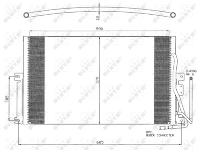 Condenser, air conditioning NRF 35342