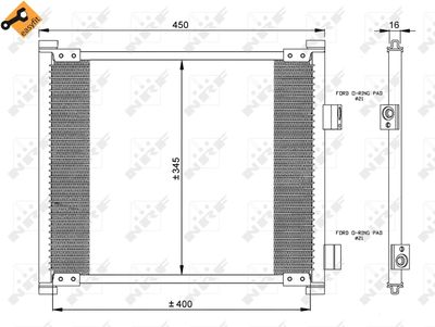 Condenser, air conditioning NRF 35357