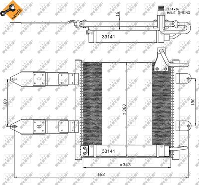 Condenser, air conditioning NRF 35367