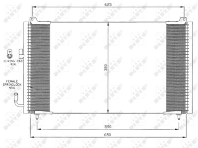 Condenser, air conditioning NRF 35378