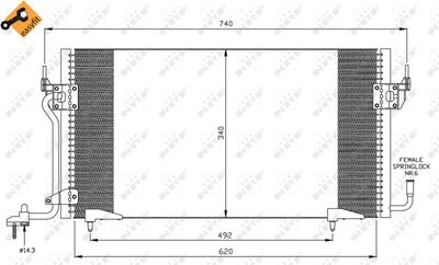 Condenser, air conditioning NRF 35439