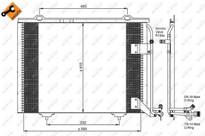 Condenser, air conditioning NRF 35463