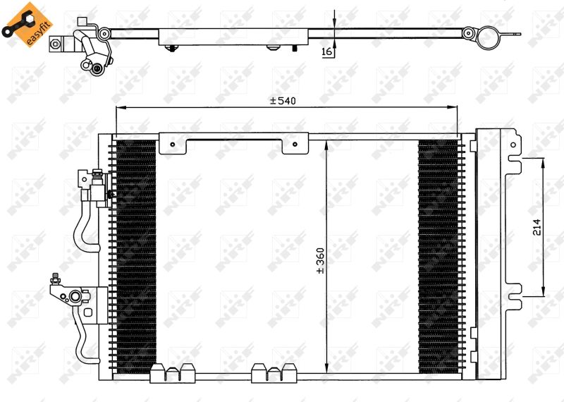 NRF 35554 Condenser, air conditioning