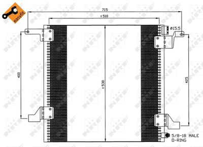 Condenser, air conditioning NRF 35579