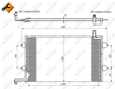 Condenser, air conditioning NRF 35584