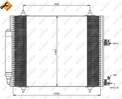 Condenser, air conditioning NRF 35669