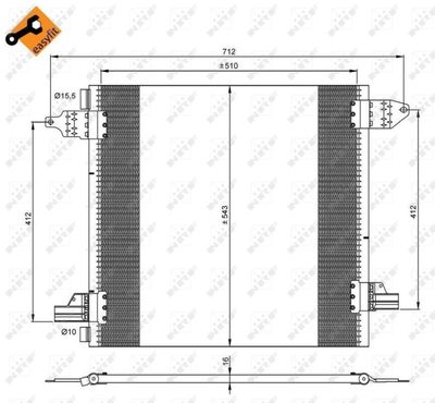 Condenser, air conditioning NRF 35702