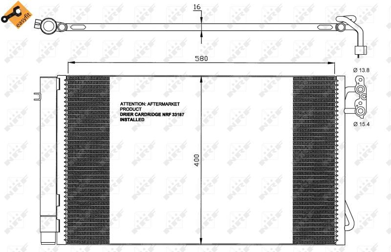 NRF 35743 Condenser, air conditioning