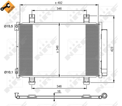 Condenser, air conditioning NRF 35854