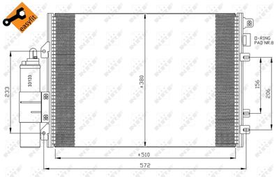 Condenser, air conditioning NRF 35967