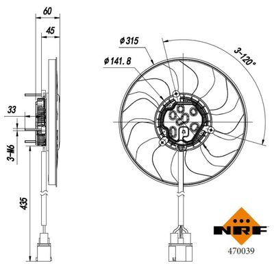 Fan, engine cooling NRF 470039