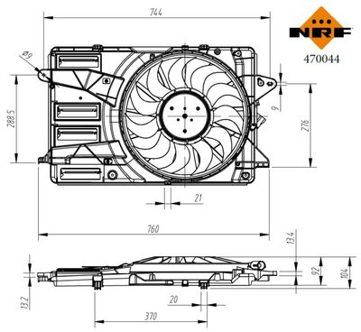 Fan, engine cooling NRF 470044