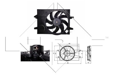 Fan, engine cooling NRF 47007