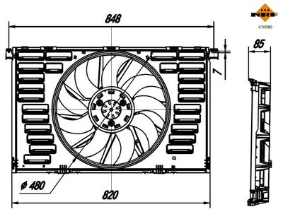 Fan, engine cooling NRF 470080