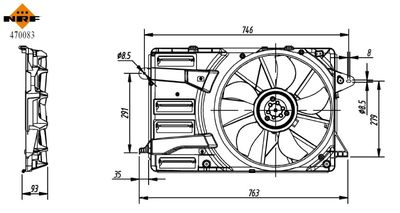 Fan, engine cooling NRF 470083