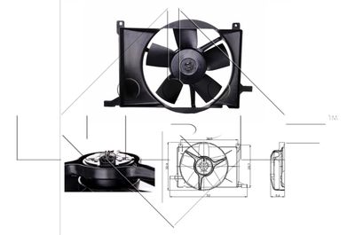 Fan, engine cooling NRF 47009