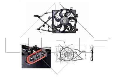 Fan, engine cooling NRF 47014