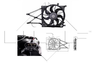 Fan, engine cooling NRF 47015