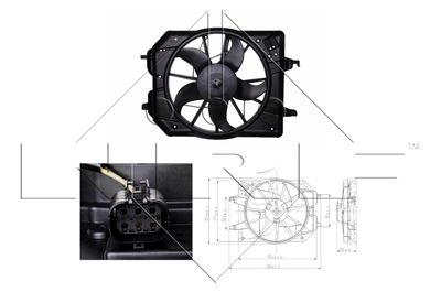 Fan, engine cooling NRF 47021