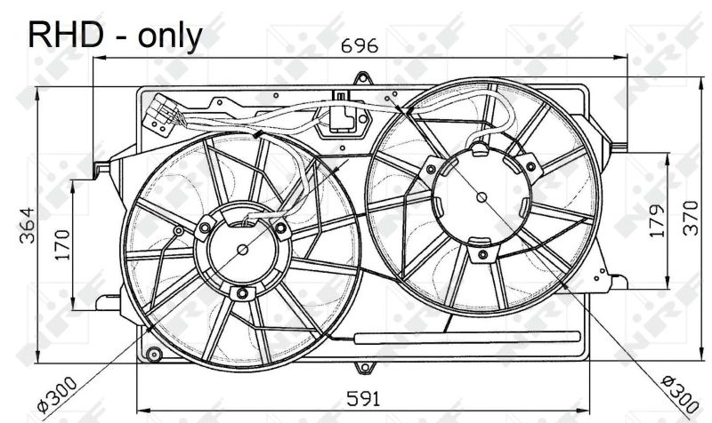 NRF 47033 Fan, engine cooling