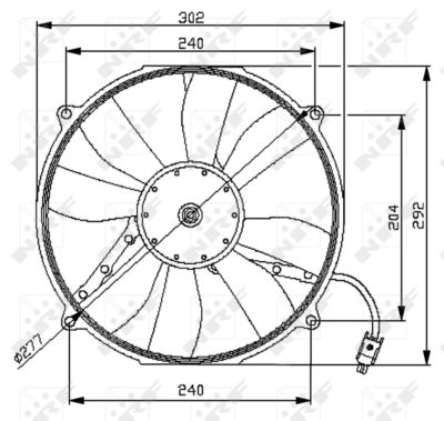 Fan, engine cooling NRF 47046