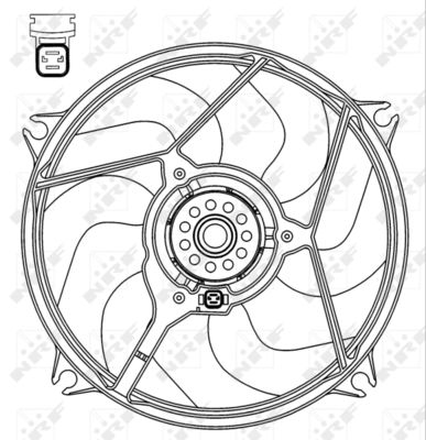 Fan, engine cooling NRF 47069