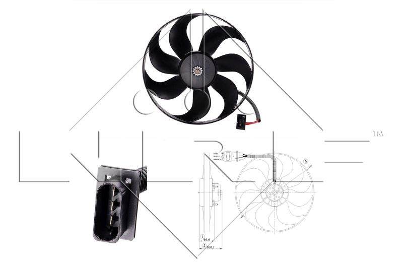 NRF 47204 Fan, engine cooling