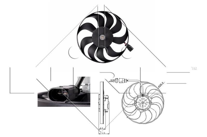 NRF 47381 Fan, engine cooling