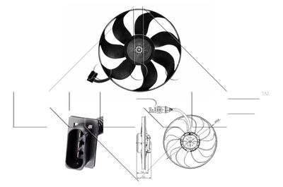 Fan, engine cooling NRF 47393