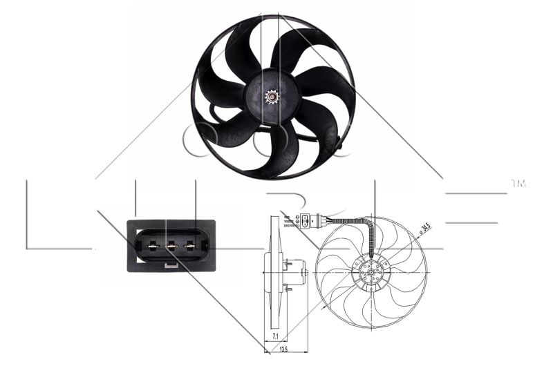 NRF 47397 Fan, engine cooling