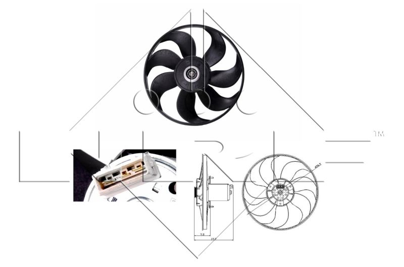 NRF 47404 Fan, engine cooling