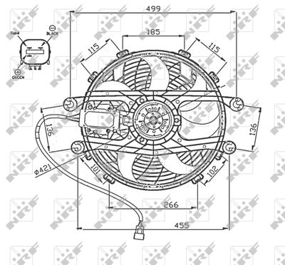 Fan, engine cooling NRF 47747