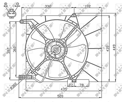 Fan, engine cooling NRF 47751