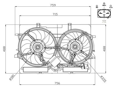 Fan, engine cooling NRF 47938