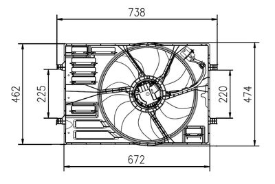 Fan, engine cooling NRF 47950