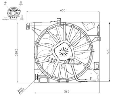 Fan, engine cooling NRF 47955