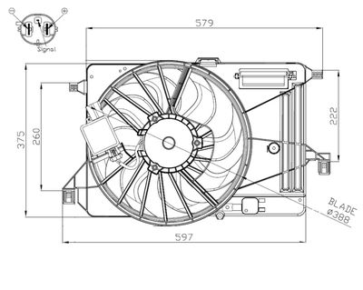 Fan, engine cooling NRF 47964