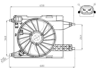 Fan, engine cooling NRF 47966