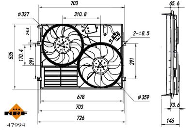 Fan, engine cooling NRF 47994