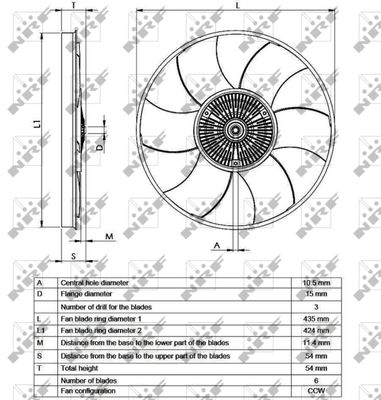 Clutch, radiator fan NRF 49539