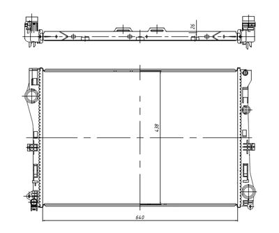 Radiator, engine cooling NRF 50040