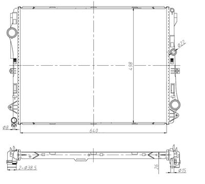 Radiator, engine cooling NRF 50041