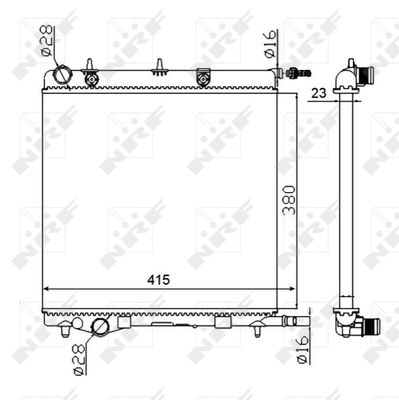 Radiator, engine cooling NRF 50430A