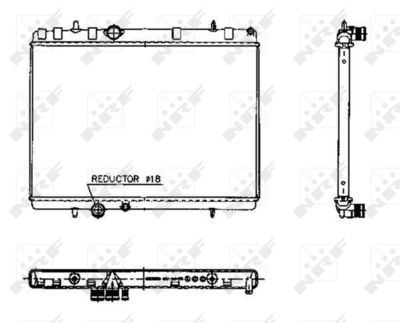 Radiator, engine cooling NRF 50436