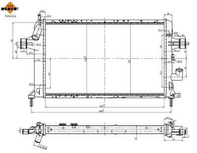 Radiator, engine cooling NRF 506616A