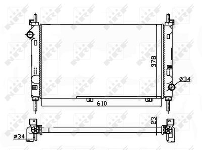 Radiator, engine cooling NRF 509528A