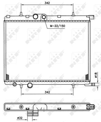 Radiator, engine cooling NRF 519524