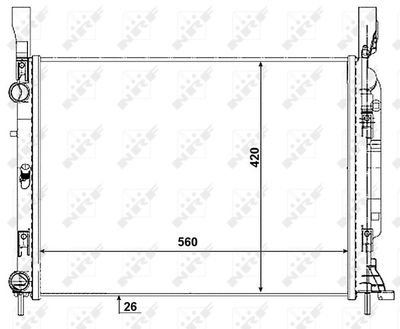 Radiator, engine cooling NRF 53003