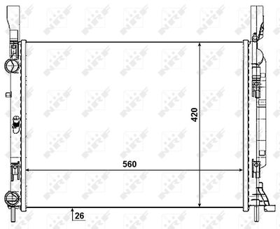 Radiator, engine cooling NRF 53004