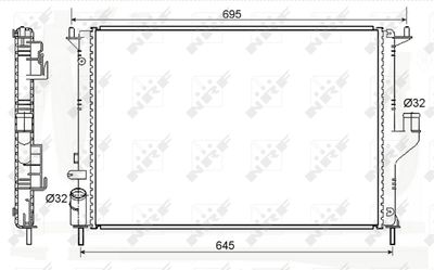 Radiator, engine cooling NRF 53118A